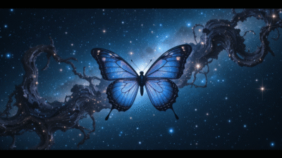 Imagine gazing into the cosmos and witnessing a celestial butterfly spreading its wings across the stars.