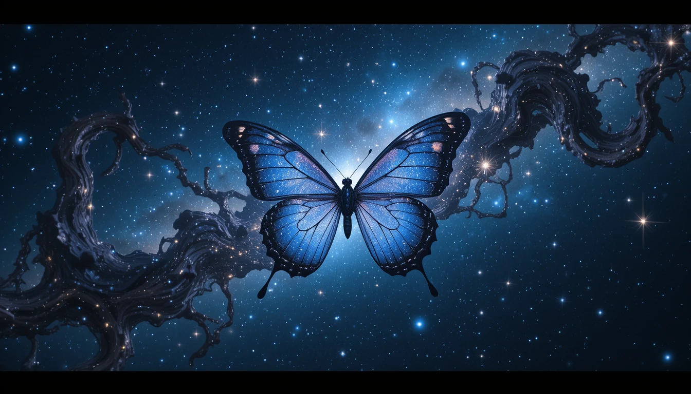 Imagine gazing into the cosmos and witnessing a celestial butterfly spreading its wings across the stars.