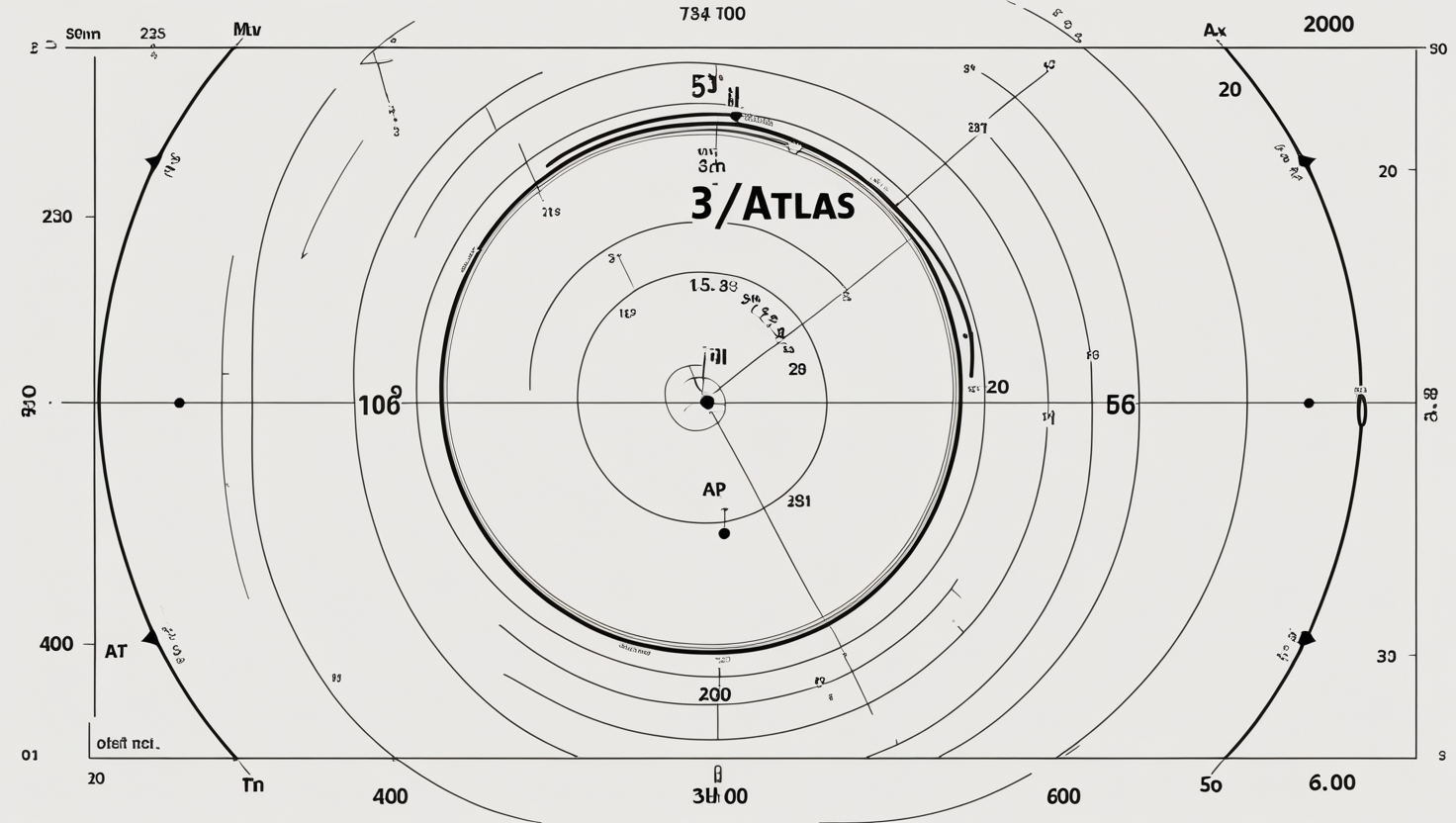 Trajectory map of interstellar comet 3I/ATLAS approaching Earth in 2025.